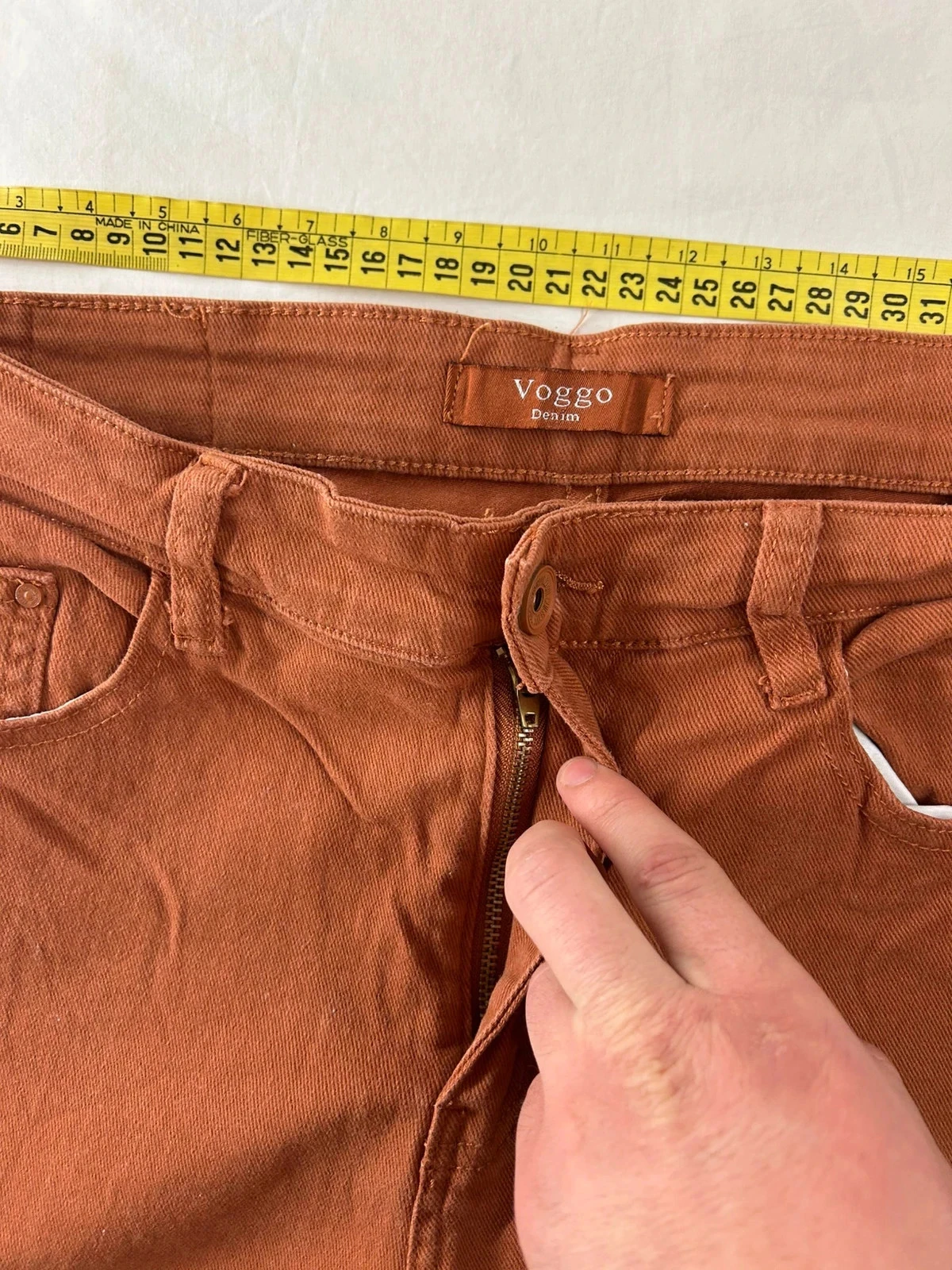 Brown orange high-waisted Voggo jeans – photo 7